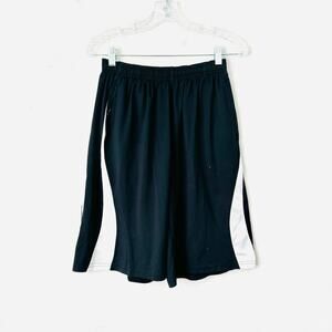 Nike Youth Basketball 11'' Shorts Size Large Black and White Embroidered Logo